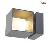 SLV 1000335 SQUARE TURN QT14 Outdoor Wandleuchte silbergrau max. 42W IP44