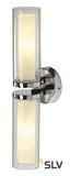 SLV 1002229 WL 106 Wandleuchte doppel Glas chrom 2xE14