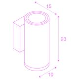 SLV 1003425 ENOLA ROUND UP/DOWN M Outdoor LED Wandleuchte anthrazit CCT 3000/4000K IP65