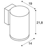 SLV 1003440 ENOLA ROUND L single Outdoor LED Wandleuchte anthrazit CCT 3000/4000K IP65