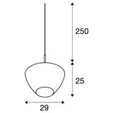 SLV 1003443 PANTILO CONVEX 29, Pendelleuchte E27 chrom