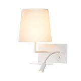 SLV 1003459 SOMNILA FLEX LED Wandleuchte 3000K weiss Version links inkl. USB Anschluss