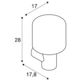 SLV 1004678 OVALISK WL, Outdoor LED Wandleuchte anthrazit CCT switch 3000/4000K IP65