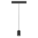 SLV NUMINOS XS, 48V Pendelleuchte, Pendellänge 150cm, 4000K, 40°, DALI 2, matt schwarz / glänzend chrom 1006800
