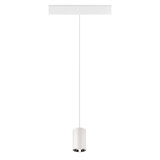 SLV NUMINOS XS, 48V Pendelleuchte, Pendellänge 150cm, 4000K, 40°, DALI 2, matt weiß / glänzend chrom 1006809