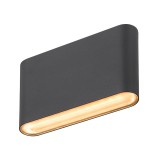 SLV 1007142 OVAL 14 WL, Wandaufbauleuchte 2700/3000K, 6W, schwarz IP65