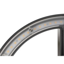 SLV Q-RING, Wandleuchte, Sensor, 3000K, IP54, schwarz 1007916