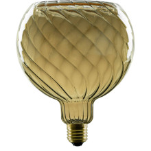 SLV LED Floating Globe 150 twisted, LED-Leuchtmittel, smokey grey, E27, PHASE, 6W, 1900K 1008151