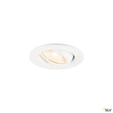 SLV 1009002 NEW TRIA® 45, DL, rund, Deckeneinbauleuchte, 2700 K, 24°, weiß