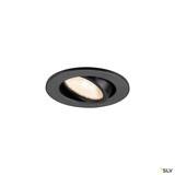 SLV 1009003 NEW TRIA® 45, DL, rund, Deckeneinbauleuchte, 2700 K, 24°, schwarz