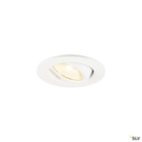 SLV 1009004 NEW TRIA® 45, DL, rund, Deckeneinbauleuchte, 3000 K, 24°, weiß