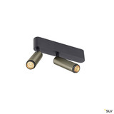 SLV 1009048 GRIP! S, Deckenaufbauleuchte, double, PHASE, 2700 K, 21 W, 29°, bronze / schwarz