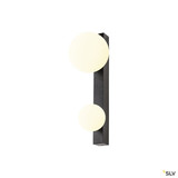 SLV 1009145 SUN WL, double, G9, Wandaufbauleuchte, rund, 1 x max. 5 W, IP20, schwarz