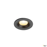 SLV 1009289 NUMINOS® XS, Deckeneinbauleuchte, 3000 K, 20°, IP20, rund, schwarz