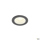 SLV 1009311 NUMINOS® XS, Deckeneinbauleuchte, 4000 K, 40°, IP20, rund, schwarz / weiß