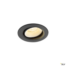 SLV 1009344 NUMINOS® MOVE XS, Deckeneinbauleuchte, 3000 K, 20°, IP20, rund, schwarz / weiß
