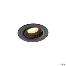 SLV 1009346 NUMINOS® MOVE XS, Deckeneinbauleuchte, 3000 K, 40°, IP20, rund, schwarz