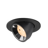 SLV 1009387 NUMINOS GIMBLE S, Deckeneinbauleuchte schwarz/chrom 2700K 55°