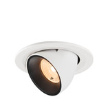 SLV 1009391 NUMINOS GIMBLE S, Deckeneinbauleuchte weiß/schwarz 2700K 40°