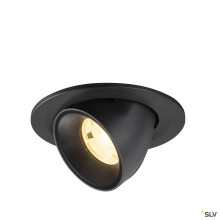 SLV 1009397 NUMINOS® GIMBLE S, Deckeneinbauleuchte, 3000 K, 20°, IP20, rund, schwarz