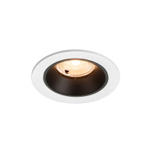 SLV 1009445 NUMINOS® S, Deckeneinbauleuchte, 2700 K, 40°, IP20, rund, weiß/schwarz