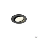 SLV 1009524 NUMINOS® MOVE S, Deckeneinbauleuchte, 4000 K, 20°, IP20, rund, schwarz / weiß