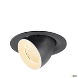SLV 1009545 NUMINOS® GIMBLE M, Deckeneinbauleuchte,, 2700 K, 40°, schwarz / weiß