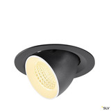 SLV 1009566 NUMINOS® GIMBLE M, Deckeneinbauleuchte,, 3000 K, 55°, schwarz / weiß
