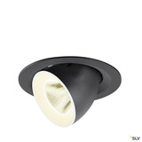 SLV 1009578 NUMINOS® GIMBLE M, Deckeneinbauleuchte,, 4000 K, 20°, schwarz / weiß