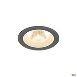 SLV 1009596 NUMINOS® M, Deckeneinbauleuchte, 2700 K, 20°, IP20, rund, schwarz / weiß