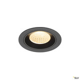 SLV 1009601 NUMINOS® M, Deckeneinbauleuchte, 2700 K, 55°, IP20, rund, schwarz