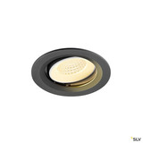 SLV 1009674 NUMINOS® MOVE M, Deckeneinbauleuchte, 3000 K, 55°, IP20, rund, schwarz / weiß