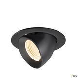 SLV 1009709 NUMINOS® GIMBLE L, Deckeneinbauleuchte, 2700 K, 55°, IP20, rund, schwarz