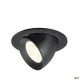 SLV 1009739 NUMINOS® GIMBLE L, Deckeneinbauleuchte, 4000 K, 20°, IP20, rund, schwarz