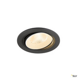 SLV 1009814 NUMINOS® MOVE L, Deckeneinbauleuchte, 2700 K, 40°, IP20, rund, schwarz / weiß