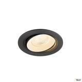 SLV 1009817 NUMINOS® MOVE L, Deckeneinbauleuchte, 2700 K, 55°, IP20, rund, schwarz / weiß