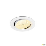 SLV 1009844 NUMINOS® MOVE L, Deckeneinbauleuchte, 3000 K, 55°, IP20, rund, weiß