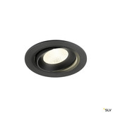 SLV 1009849 NUMINOS® MOVE L, Deckeneinbauleuchte, 4000 K, 40°, IP20, rund, schwarz