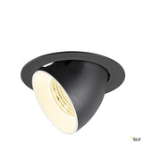 SLV 1009889 NUMINOS® GIMBLE XL, Deckeneinbauleuchte,, 3000 K, 55°, schwarz / weiß