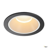 SLV 1009925 NUMINOS® XL, Deckeneinbauleuchte, 2700 K, 55°, IP20, rund, schwarz / weiß