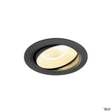 SLV 1009994 NUMINOS® MOVE XL, Deckeneinbauleuchte, 3000 K, 40°, IP20, rund, schwarz / weiß