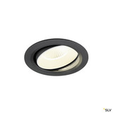 SLV 1010012 NUMINOS® MOVE XL, Deckeneinbauleuchte, 4000 K, 40°, IP20, rund, schwarz / weiß