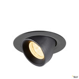 SLV 1010044 NUMINOS® GIMBLE XS, Deckeneinbauleuchte, 3000 K, 20°, IP20, rund, schwarz