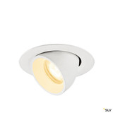 SLV 1010060 NUMINOS® GIMBLE XS, Deckeneinbauleuchte, 3000 K, 55°, IP20, rund, weiß