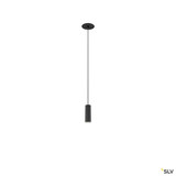 SLV 1010286 LALU®, Pendelleuchte, LED Base, Mix&Match, recessed canopy, Pendellänge 200 cm, 2700/3000K, 40°, PHASE, schwarz