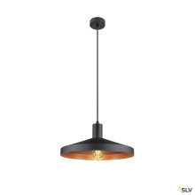 SLV 1010787 LALU® SET, Pendelleuchte, E27 Base, TETRA 36, Pendellänge 200 cm, 1 x max. 7.5 W, schwarz