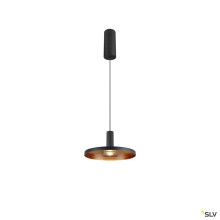 SLV 1010792 LALU® SET, Pendelleuchte, LED Base, PLATE 22, PHASE, Pendellänge 200 cm, 2700/3000 K, 40°, schwarz