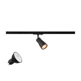 SLV 1012061 PURI 2.0 Lamp Set, Dome, 1-Phasen Spot, inkl. PAR16 GU10, 3000K, GU10, 6W, Phase, 38°, schwarz
