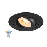 SLV 1012487 NEW TRIA 75 Smart Set, DL, rund, GU10, PAR16, ZIGBEE, TW, Deckeneinbauleuchte, schwarz