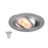SLV 1012489 NEW TRIA 75 Smart Set, DL, rund, GU10, PAR16, ZIGBEE, TW, Deckeneinbauleuchte, aluminium